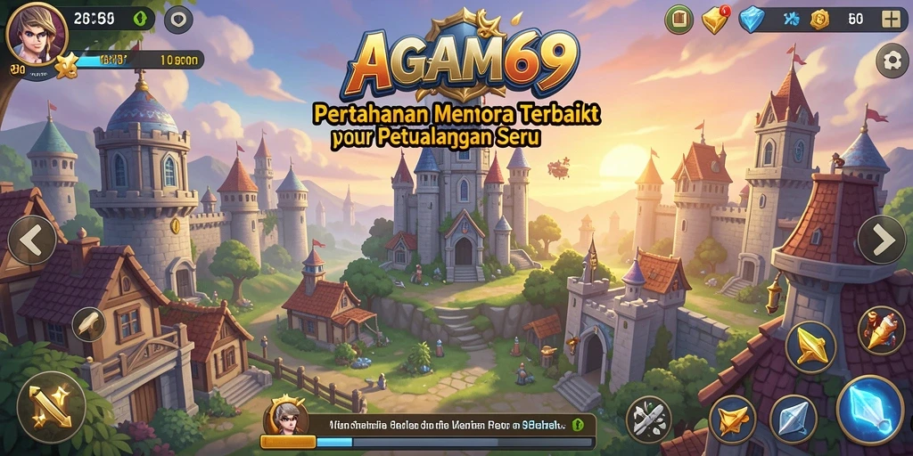 Tampilan gameplay AGAM69 menunjukkan strategi menara yang mendebarkan.