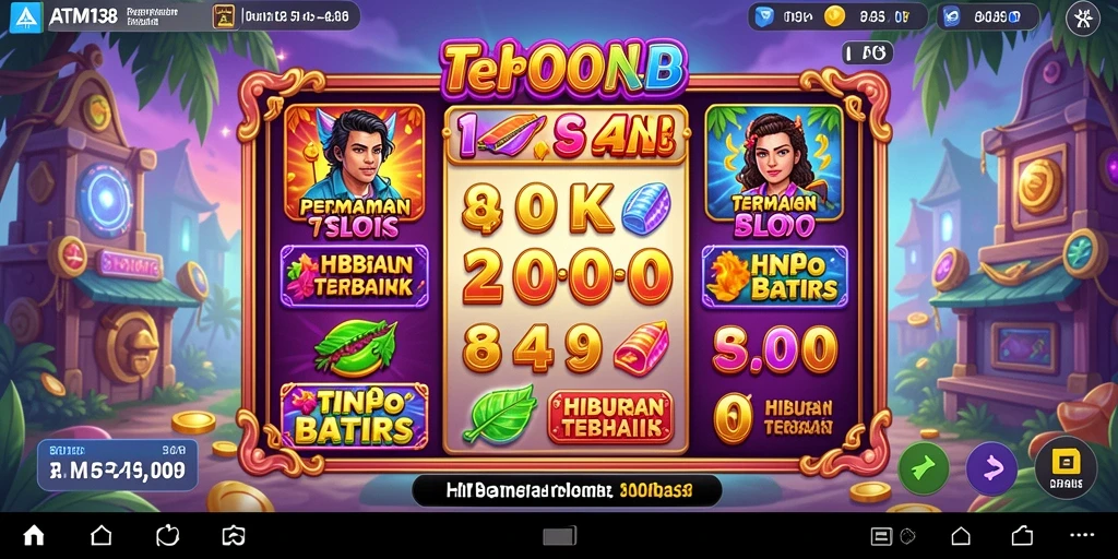 Screenshot gameplay ATM138 menampilkan aksi seru permainan slot.