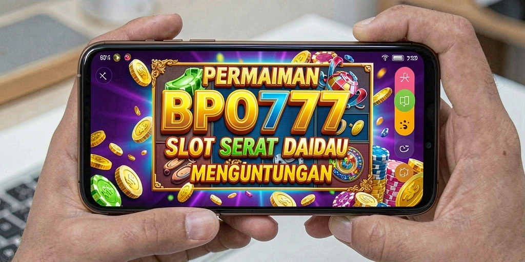 Screenshot utama BPO777 menampilkan momen seru selama bermain Slot.