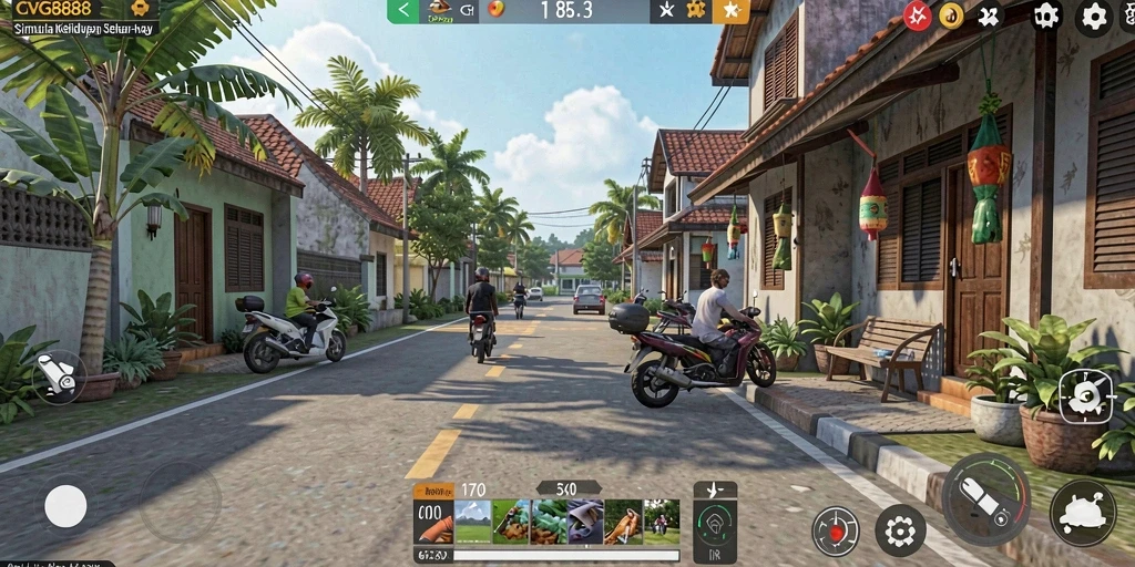 Screenshot gameplay CVG8888 dengan suasana simulasi yang seru.