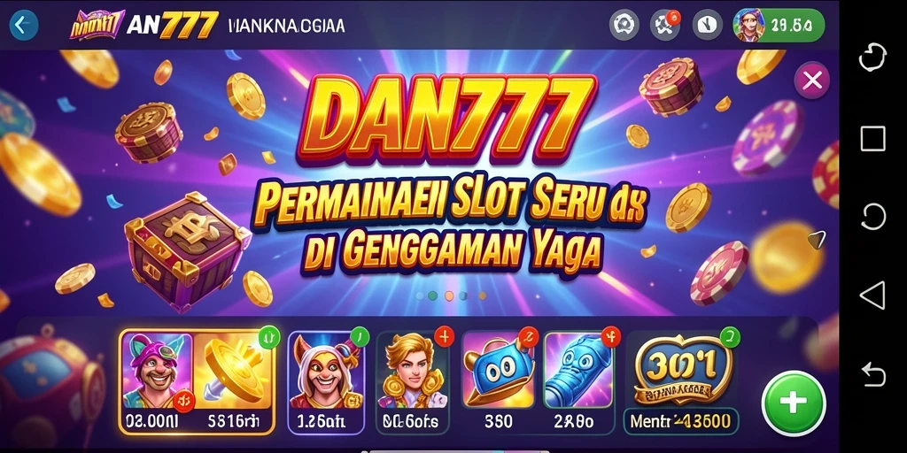 Screenshot utama DAN777 menampilkan antarmuka permainan slot yang menarik.