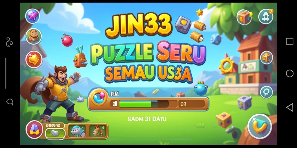 Tampilan gameplay JIN33 dengan puzzle yang menantang dan grafis menarik.