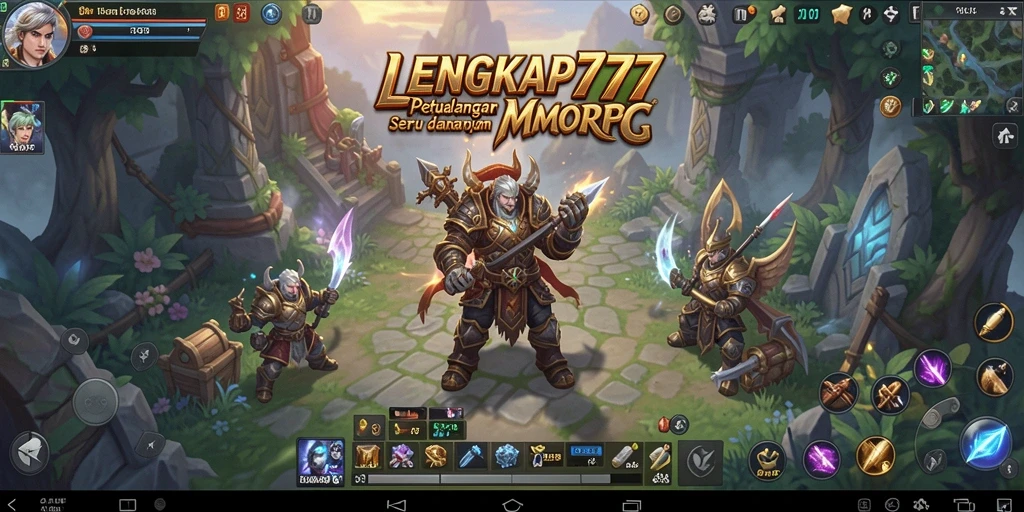 Screenshot menampilkan gameplay seru LENGKAP777 dalam pertempuran melawan monster.