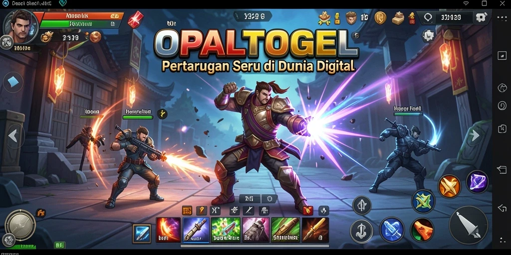 Screenshot utama OPALTOGEL menampilkan aksi pertarungan mendebarkan.