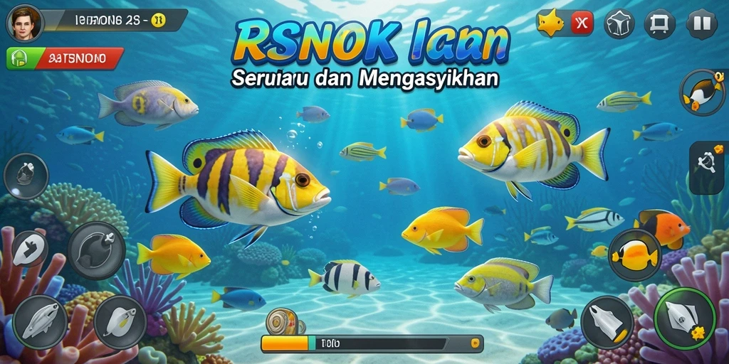 Tampilan menarik dalam gameplay Tembak Ikan RSNOK.