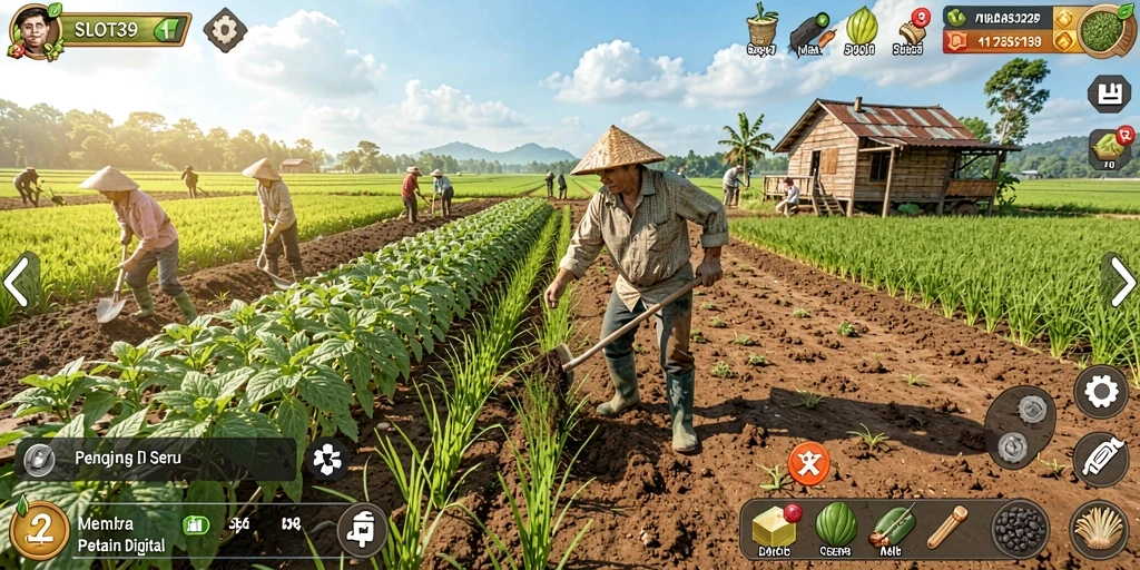 Gameplay SLOT39 yang menarik dalam bertani secara virtual.
